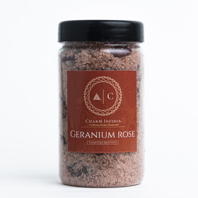 Charm Infinia Geranium Rose Bath Salt | Epsom & Mineral Crystal Salt Blend|(300 g)