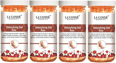 La'Conde Detoxifying Rose Bath Salt- For Rehydrating & Refreshing Skin (200g) Pack of 4(800 g)