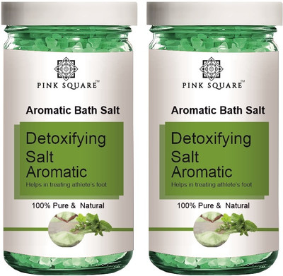 Pink Square Detoxifying Aromatic Bath Salt for Relaxing & Rejuvenating (200g) Pack of 2(400 g)
