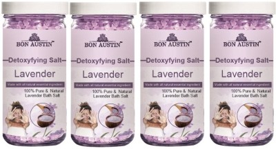 Bon Austin Detoxifying Lavender Bath Salt for Relaxing & Rejuvenating (200g) Pack of 4(800 g)