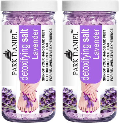 PARK DANIEL Premium Lavender Bath Salt- For Soothing & Relaxation -Pedicure & Manicure Salt Combo Pack Of 2 Jars of 200 gms(400 gms)(400 g)