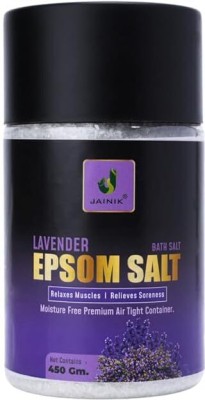 JAINIK Epsom Salt For Muscle Relief, Relieves Aches Pain -lavender- 450gm(450 g)