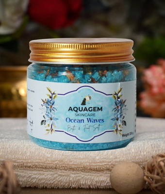 aquagem Ocean Waves Bath and Foot salt with Jasmine petals Muscle Relax(200 g)