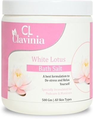 CLAVINIA White Lotus Bath Salt 500 gm(500 g)