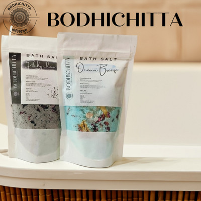 Bodhichitta Charcoal & Ocean Breeze Scented Bath Salt for Muscle Relief & Relaxation | Combo(490 g)