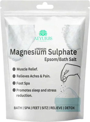 AEYURBS Epsom Salt | For Natural Unscented Skin And Muscle Care(200 g)