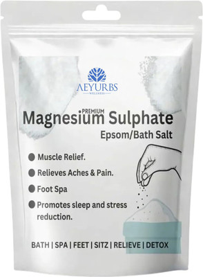AEYURBS Epsom Salt | For Pure And Natural Bathing(200 g)