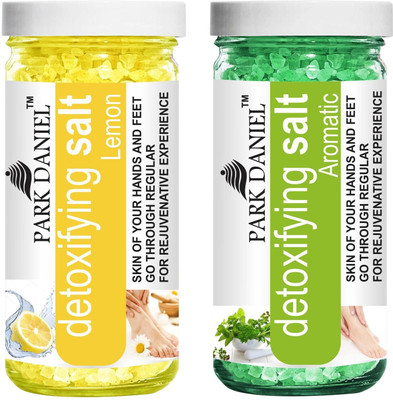 PARK DANIEL Premium Lemon & Aromatic Bath Salt- Skin Lightening & Relaxation- Pedicure & Manicure Salt Combo Pack Of 2 Jars of 200 gms(400 gms)(400 g)