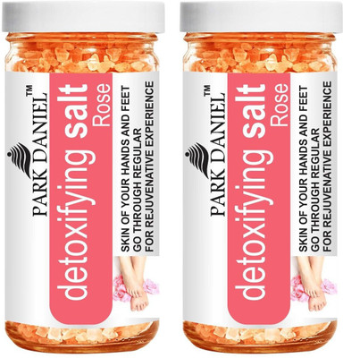PARK DANIEL Premium Rose Bath Salt- For Rehydrating & Refreshing Skin- Pedicure & Manicure Salt Combo Pack Of 2 Jars of 200 gms(400 gms)(400 g)