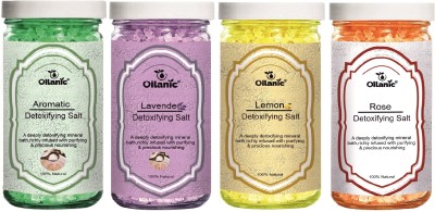 Oilanic Aromatic, Lavender, Lemon & Rose Bath Salt for Relaxing (200g) Pack of 4(600 g)