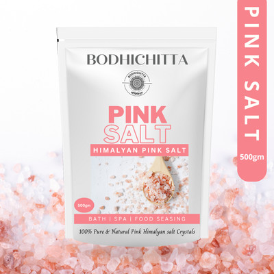 Bodhichitta Himalayan Pink Salt (Sendha Namak) Crystals For Bath Salt, Spa & Food Seasoning(500 g)