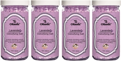 Oilanic Detoxifying Lavender Bath Salt for Relaxing & Rejuvenating (200g) Pack of 4(800 g)