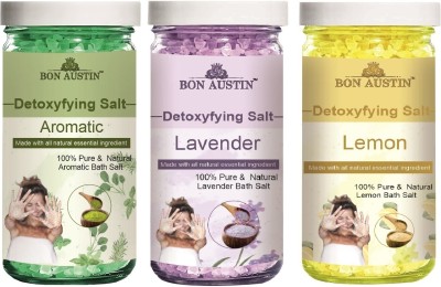 Bon Austin Aromatic, Lavender & Lemon Detoxifying Bath Salt (Each, 200g) Combo of 3(600 g)