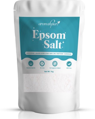 Aromahpure Epsom Salt, Skin Moisturiser, Salt for pain relief, Detoxifies Skin, Relaxing|(1000 g)