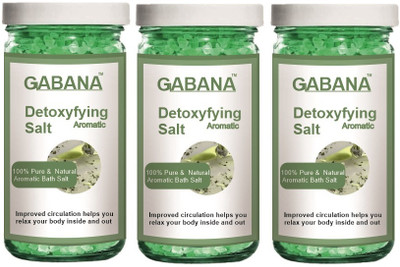 GABANA Detoxifying Aromatic Bath Salt for Muscle Relief & Relaxation (200g) Pack of 3(600 g)