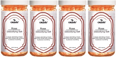 Oilanic Detoxifying Rose Bath Salt for Relaxing & Rejuvenating (200g) Pack of 4(800 g)