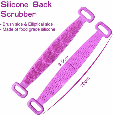 RadhaTex Double Sided Silicone Body Bath Belt/Exfoliating Shower Scrubber BeltX1.251