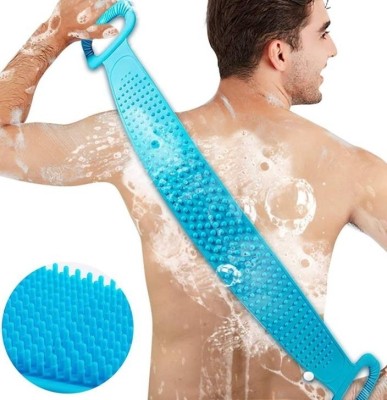 Nirvaan Silicone Body Back Scrubber,Bathbrush for Skin Deep Cleaning Massage,Belt Shower