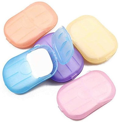 CASTLE KART Disposable Hand Washing Cleaning Paper Soap Flakes Mini Soap Paper(5 x 10 g)