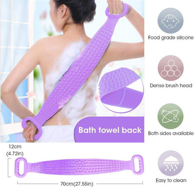 Euclid Silicone Body Back Scrubber Double Side-Purple