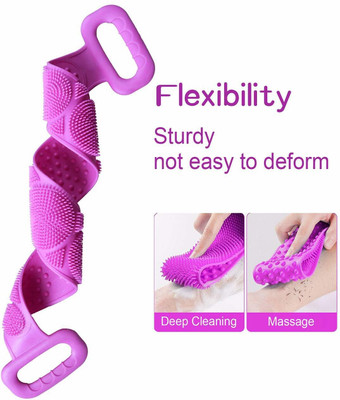 RadhaTex Double Sided Silicone Body Bath Belt/Exfoliating Shower Scrubber BeltX1.249