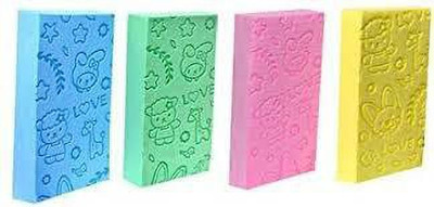SOMUDEE Texture Remove Dirt Skin, Body Painless Bath Sponge for Adults Kids Reusable