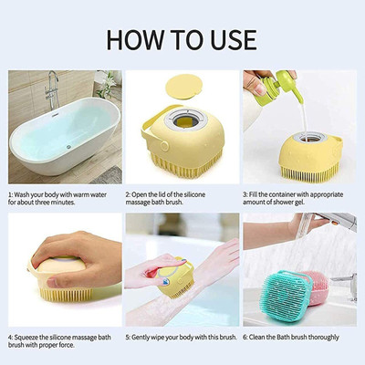 KRAZE Silicone Bath Brush with in-built Liquid DispenserRBrushx1.337