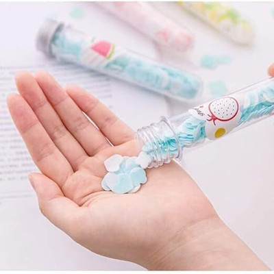 WebDealz Pack of 2 Travel Soft Paper Soap Flower Design Tube Shape Bottle x2.35