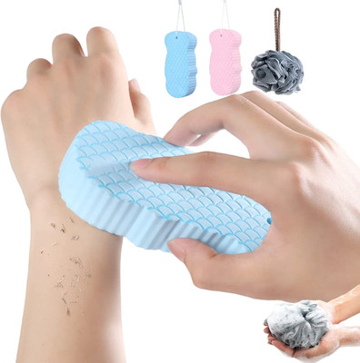 MDM TRADERS 3D Bath Sponge - Dead Skin Sponge, Super Soft Body Shower Sponge to Spa