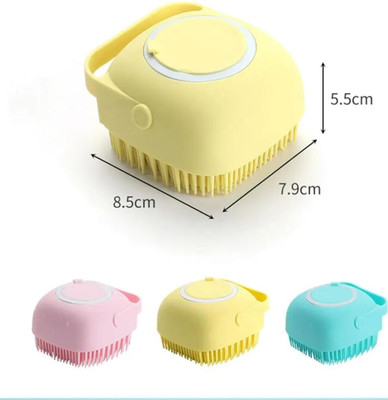 Manav Silicone Soft Bath Body Brush with Shampoo Dispenser 1.461