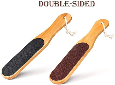EZELFLOW BEAUTY Wooden Pedicure Foot Scrubber Filer for Dead Skin - Double Sided 2pcs set