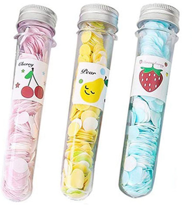 WebDealz Pack of 3 Travel Soft Paper Soap Flower Design Tube Shape Bottle x3.13