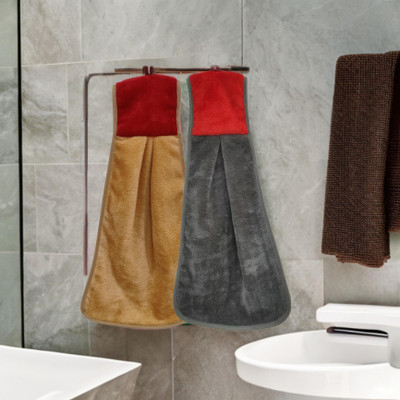 Cotton Bolls Textiles Microfiber 300 GSM Hand Towel Set(Pack of 2)