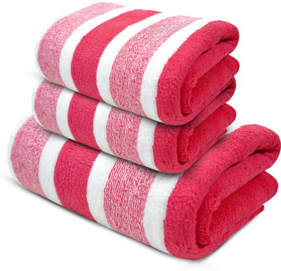 MAXOSHINE Microfiber 350 GSM Face, Hand, Hair, Bath Towel Set(Pack of 3)