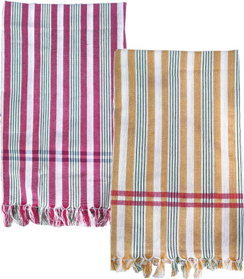 sairithanya enterprises Cotton 600 GSM Bath, Face, Hair Towel Set(Pack of 2)