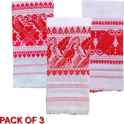 ASSAM GAMCHA Polycotton 90 GSM Bath, Beach, Face, Hair, Hand, Sport Gamcha(Pack of 3)