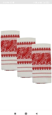 R S K HANDLOOM Polycotton 130 GSM Bath, Face, Hair, Hand Gamcha Set(Pack of 3)