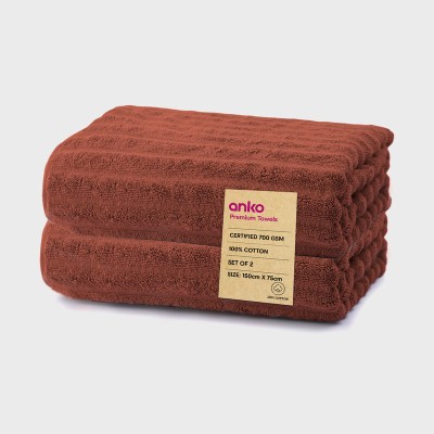 anko Cotton 700 GSM Bath Towel Set(Pack of 2)