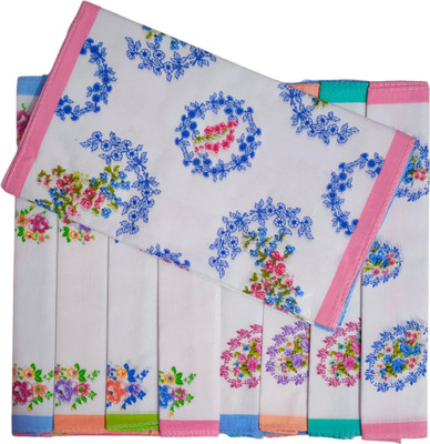 AD COLLECTION Cotton 300 GSM Face Towel Set(Pack of 12)