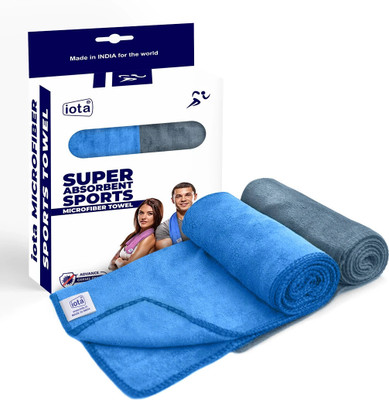 IOTA Microfiber 450 GSM Sport, Hand, Face Towel Set(Pack of 2)