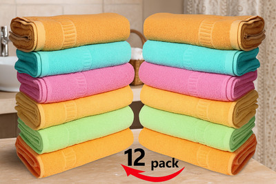 Ayus Cotton 300 GSM Hand Towel(Pack of 12)