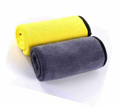 KRAZE ICROFIBER CLOTH D81 PO2 6 YELLOW AND GREY Cloth Napkins(2 Sheets)