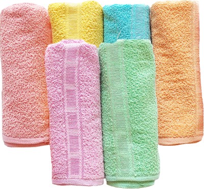 B S NATURAL Terry Cotton 280 GSM Hand Towel Set(Pack of 6)