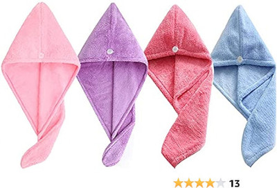 Vyakom Microfiber 500 GSM Hair Towel Set(Pack of 4)