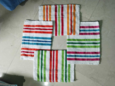 NS enterprises Cotton 350 GSM Bath, Hand, Face Towel Set(Pack of 4)