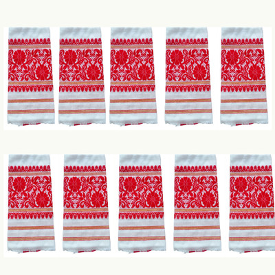 Namal Polycotton 100 GSM Face, Bath, Hair, Beach, Sport, Hand Gamcha Set(Pack of 10)