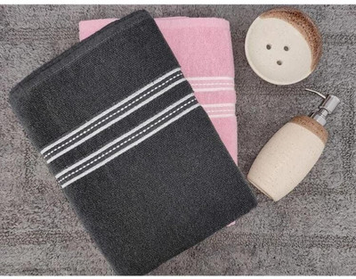 Domi Cotton 587 GSM Bath Towel(Pack of 2)