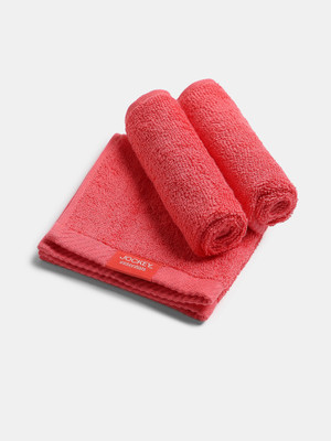 JOCKEY Cotton 500 GSM Face Towel(Pack of 3, Coral)