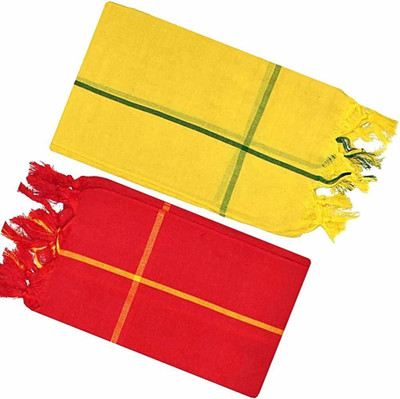 SK NAREN Cotton 150 GSM Bath, Face, Hand, Hair Gamcha Set(Pack of 2)