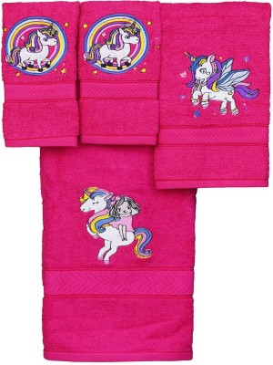 GB Cotton 300 GSM Bath, Hand, Face Towel Set(Pack of 4)